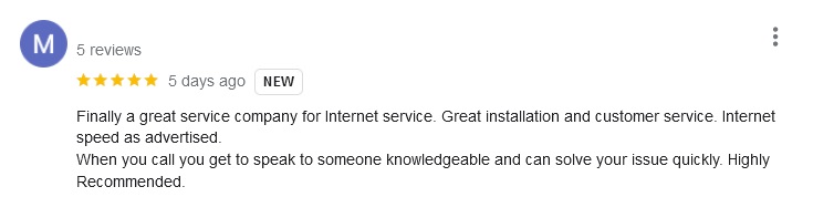 Another Great Bloofiber Google Review | Bloosurf